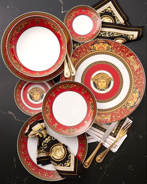 versace red plates.